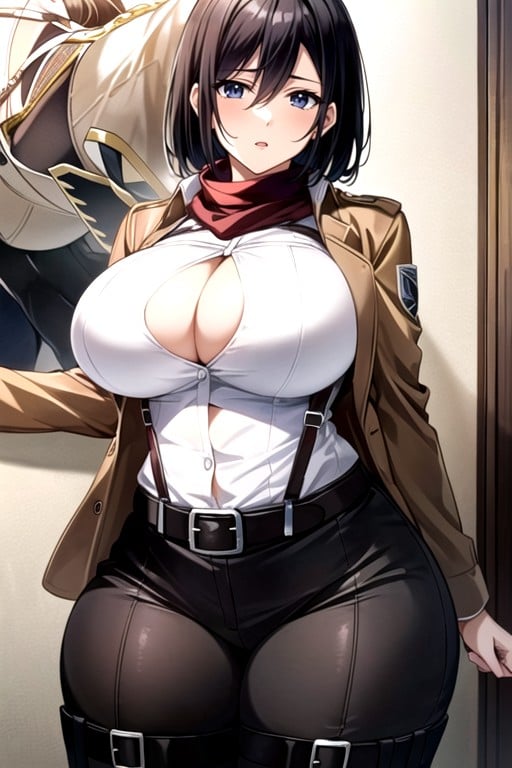 Massive Breast, Mikasa Ackerman (attack On Titan), Massive Ass AI Porn