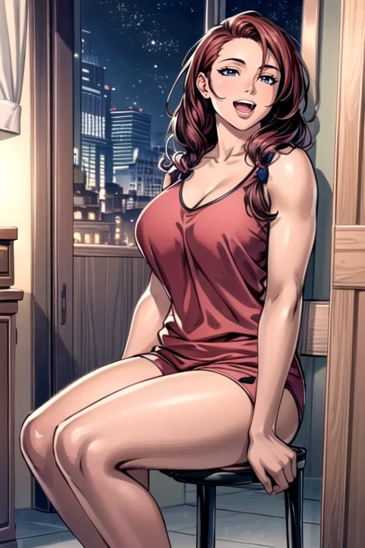 Muscular, Cabelo Vermelho, Comic Pornografia de IA