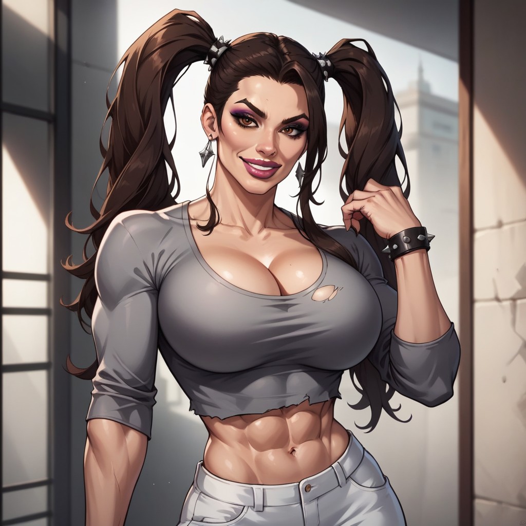 Brunette, Metal, Smile AI Porn