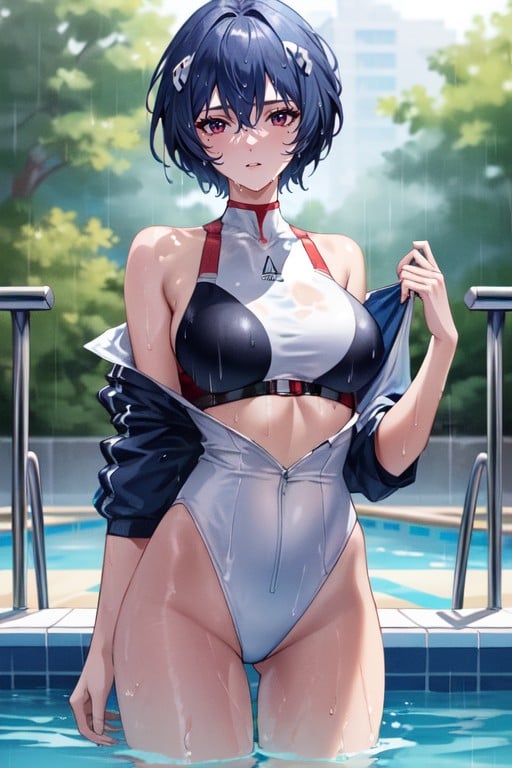 Pool, Wet Clothes, 18 Hentai AI Porn