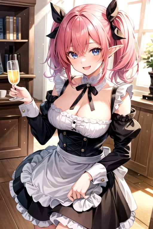 French Maid, Elf Ears, Hair Ribbon AI Porn