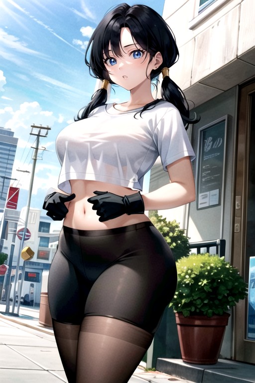 Gros Seins, Gros Cul, See Through Crop TopPorno IA Hentai