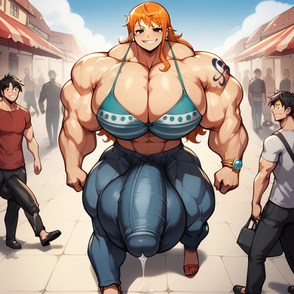 Pants, Nami Onepicec, Hyper Massive Testicles Hentai AI Porn