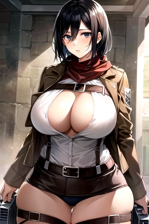 Pechos Masivos, Culo Masivo, Mikasa Ackerman (attack On Titan)Porno AI