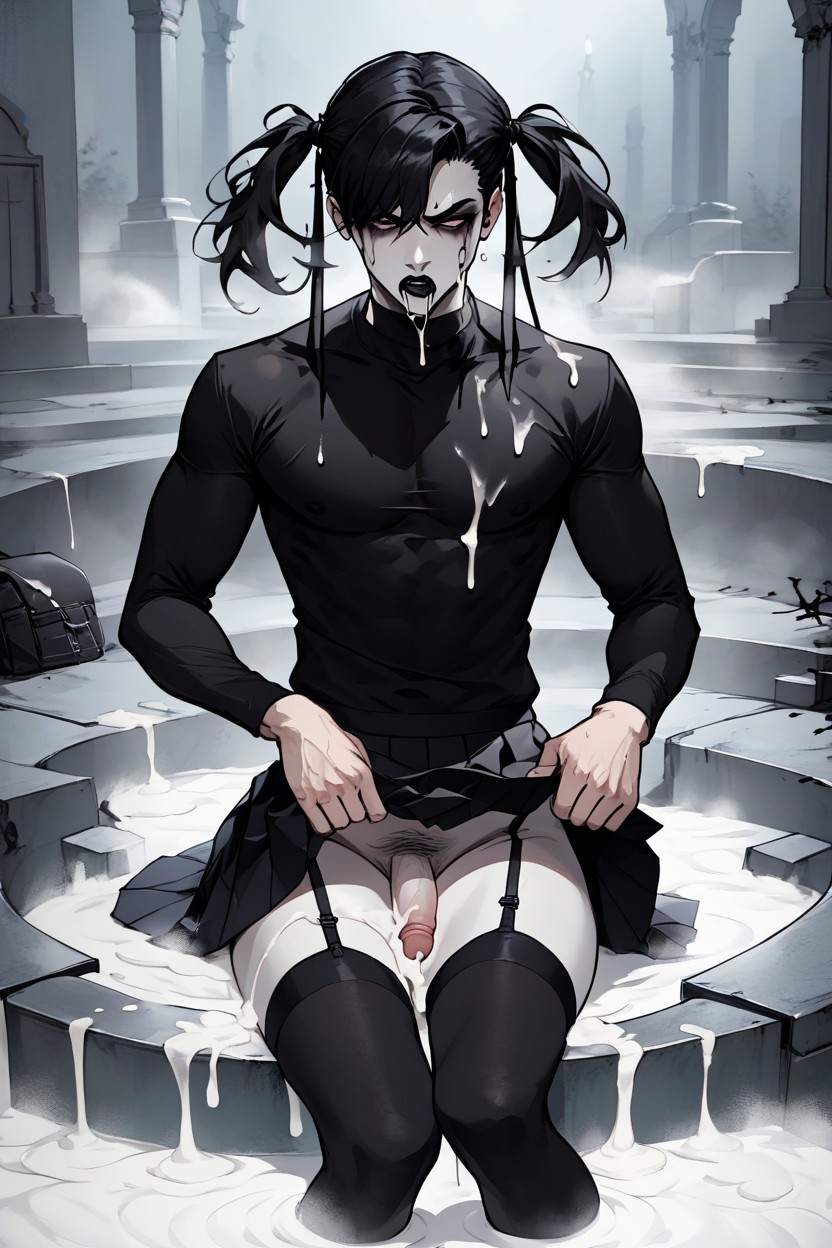 Thick Thighs, Penis, Dissolving Into Cum AI Gay Porn