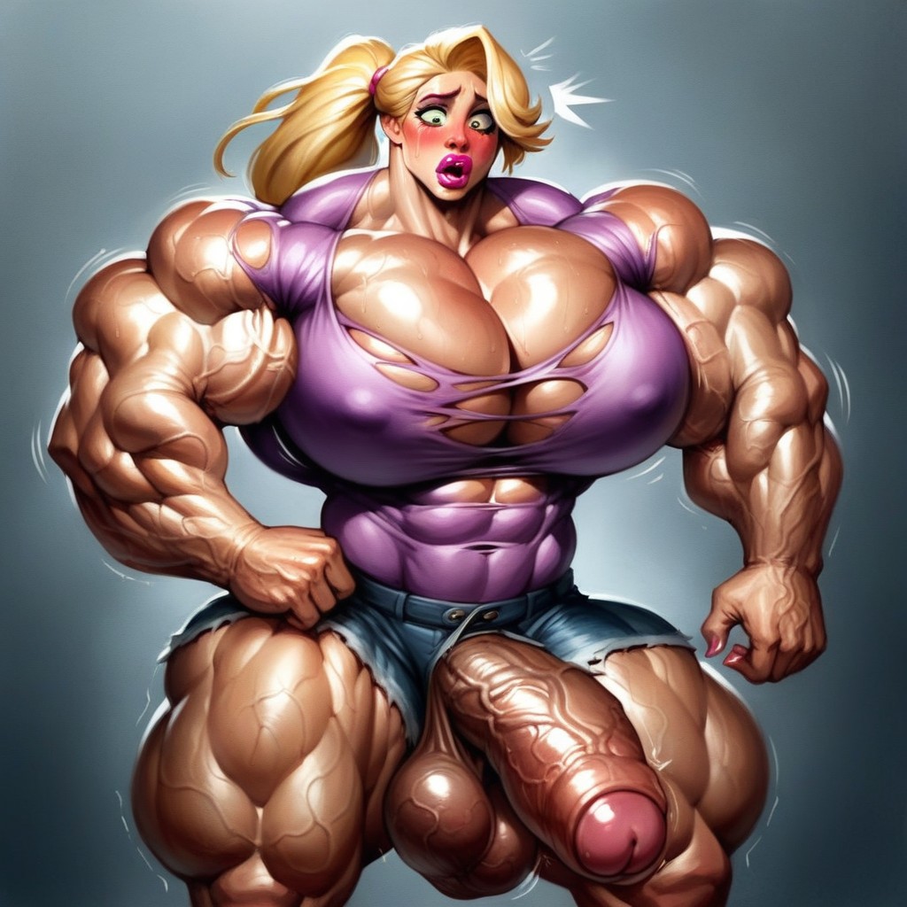 Veiny Body, Ripped Muscle Dick, Veiny Abs Shemale AI Porn
