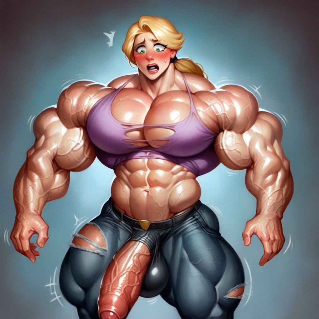 Blond Hair, Prison Background, Blonde Hair Shemale AI Porn