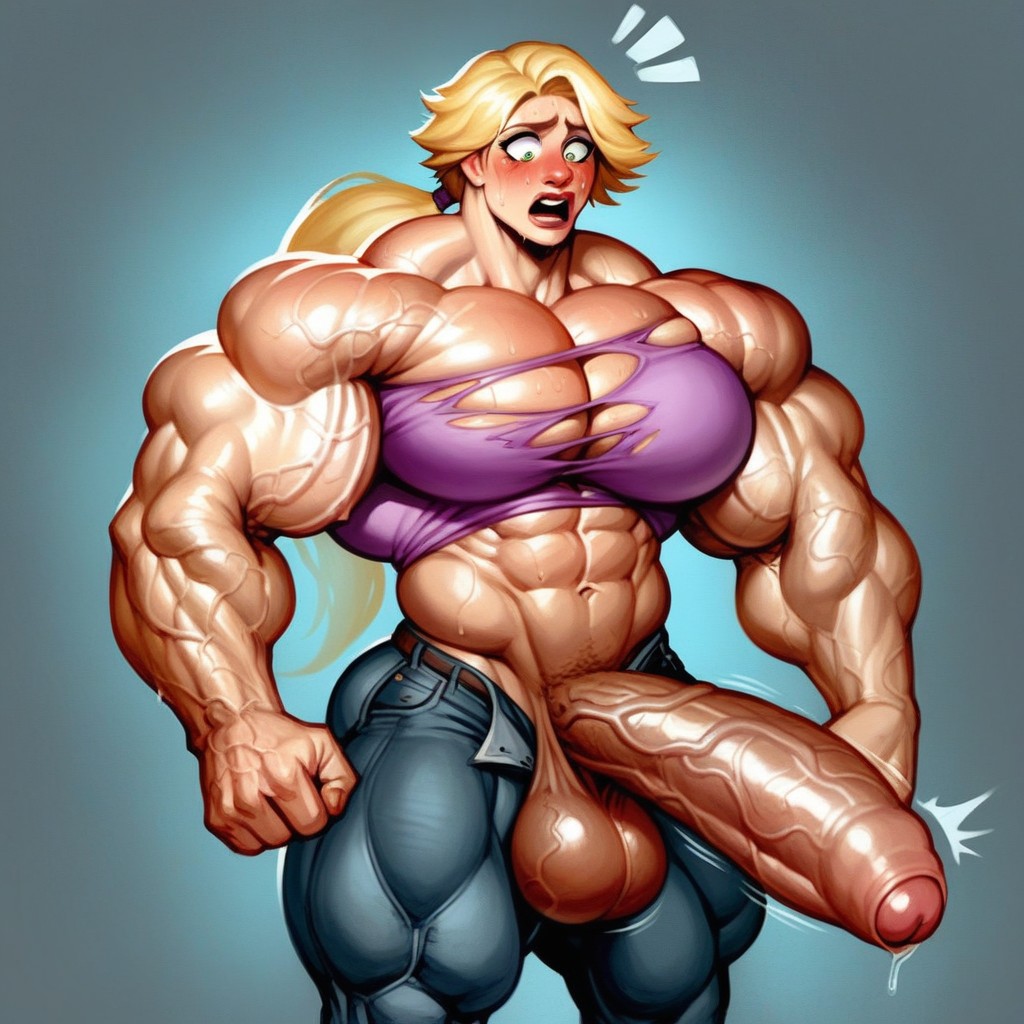 Muscle Growth Story, Shredded Muscle, Dick With Veiny Forskin Shemale AI Porn