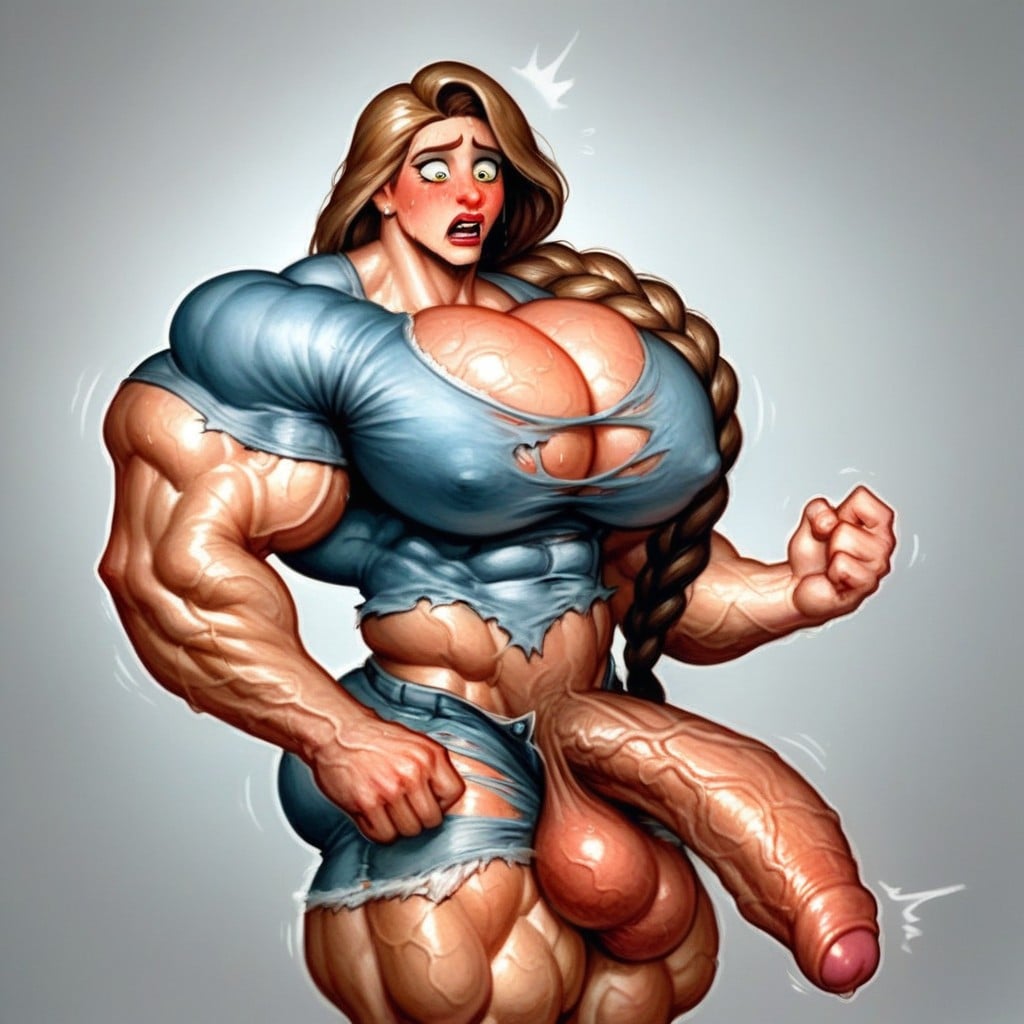Juicy Veins, Muscle Growth Story, Veiny Abs Shemale AI Porn