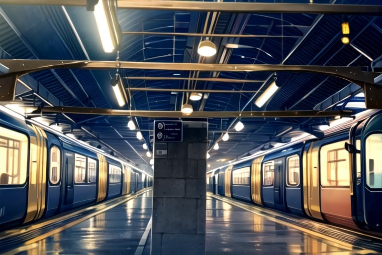 Noche, Sombra Dura, Estación De TrenPorno AI