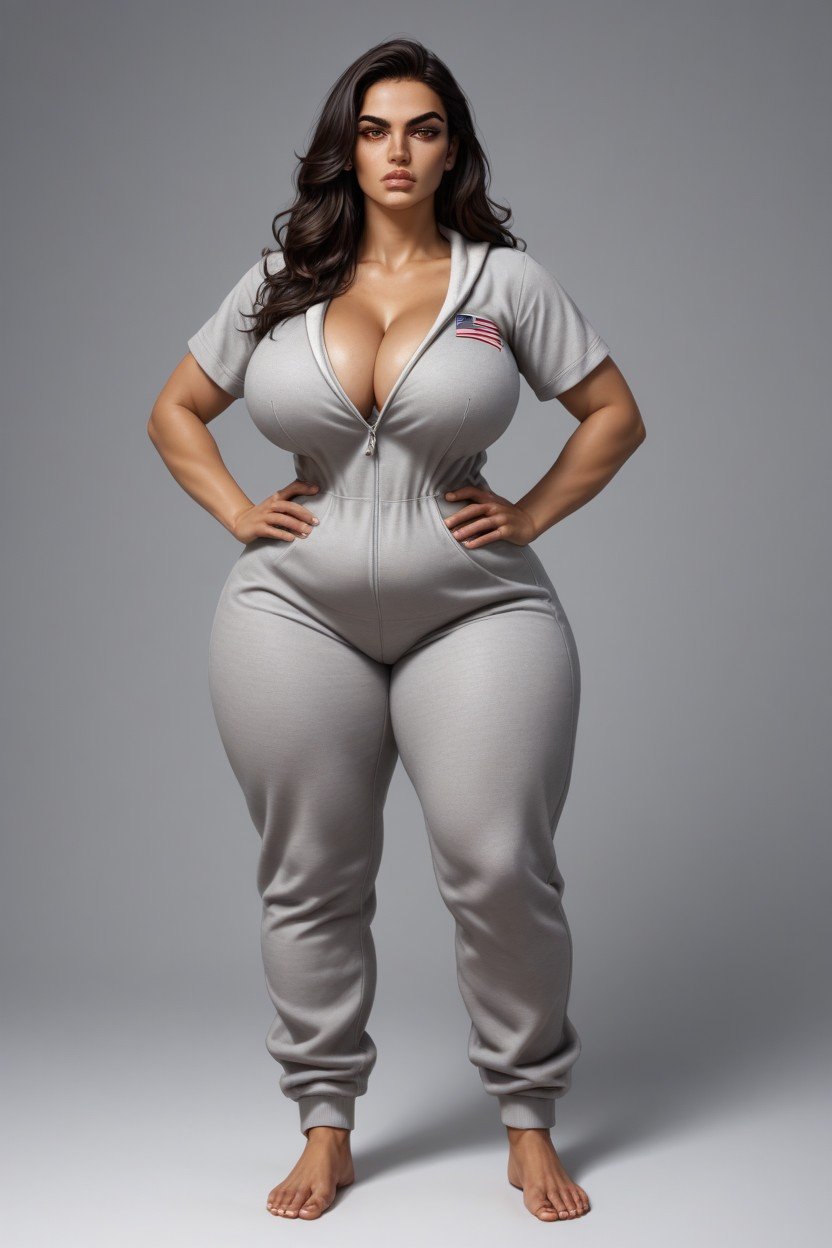 Grey Pajama Onesie, Wide Big Jawline, Humongous BootyAI黃片