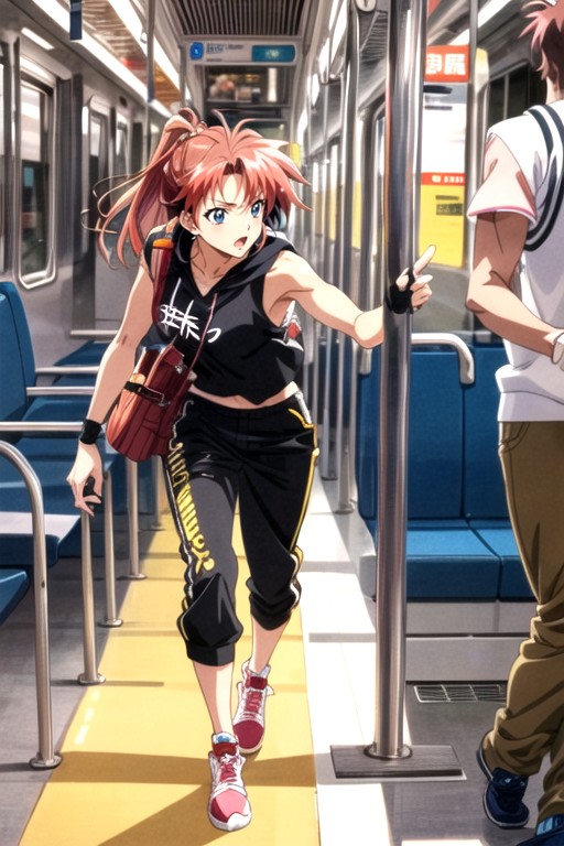 Wearing A Sleeveless Sports Vest, Black Hoodie, MusculosaPorno AI Hentai