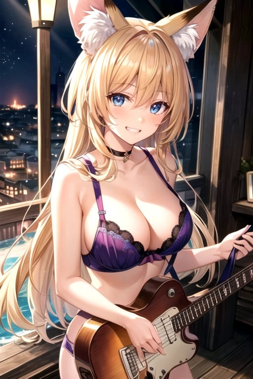 Sorrindo, Cabelo Longo, Serval Honkai Star Rail Pornografia de IA