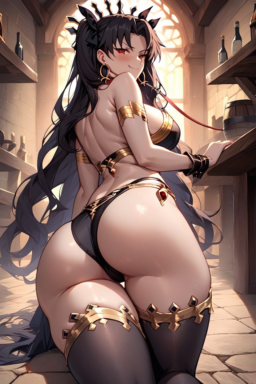 Tavern, Thighs Spilling Out Of Stockings, Thick ThighsヘンタイAIポルノ