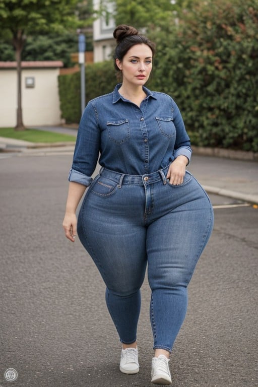 Disproportionately Gigantic Ass, Ssbbw, Dark Haired Beauty AI Porn