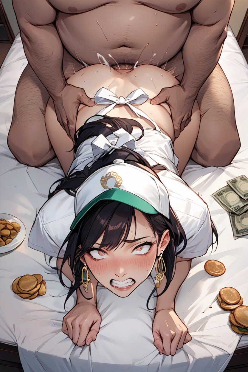 Paid For Sex, バリスタ, Laying Down On BedAIポルノ