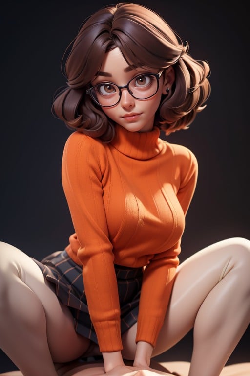 Velma (scooby Doo), Front View, Cowgirl AI Gay Porn