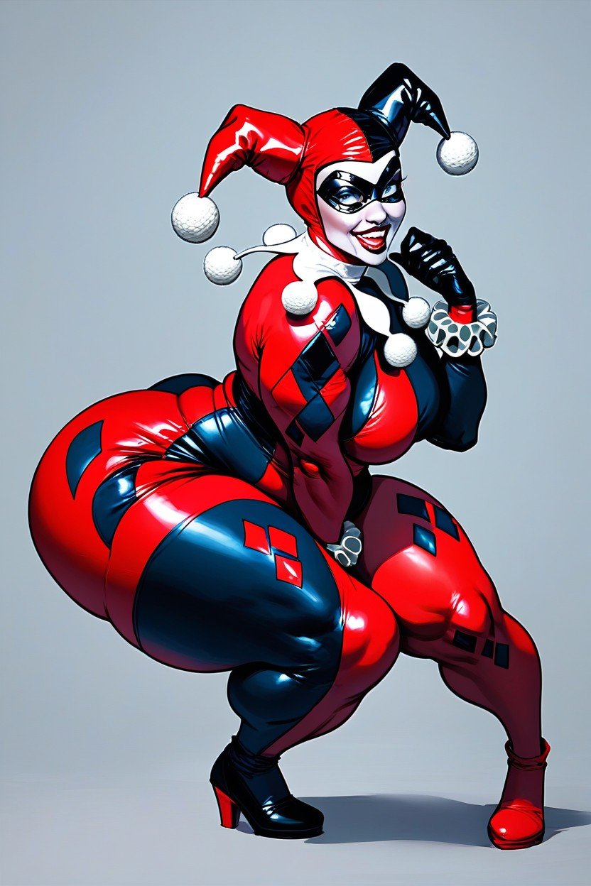 Modèle, Full Body Harley Quinn Suit, Petite PoitrinePorno IA