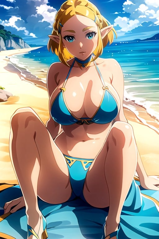 Zelda (the Legend Of Zelda), Épais, Bikini ÉchancréPorno IA