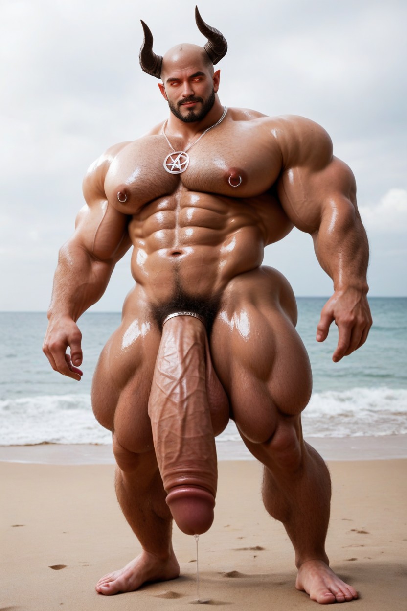 Tattoo, 1 Person, Extremely Hairy AI Gay Porn