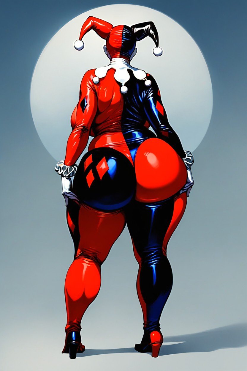 Pawg, Dc Comics, Full Body Harley Quinn Suit AI Porn