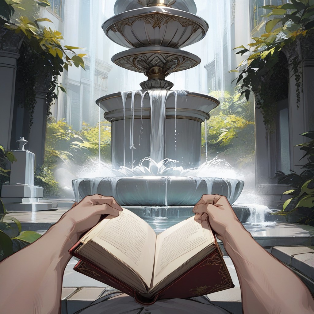 Open Evil Book Fountain First Person Point Of View Ominous AuraAI黃片