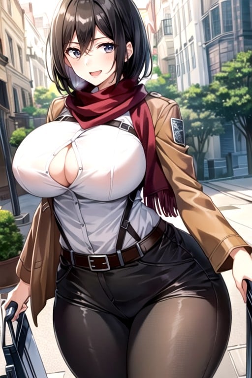 Mikasa Ackerman (attack On Titan), Cul Énorme, Sein MassifPorno IA