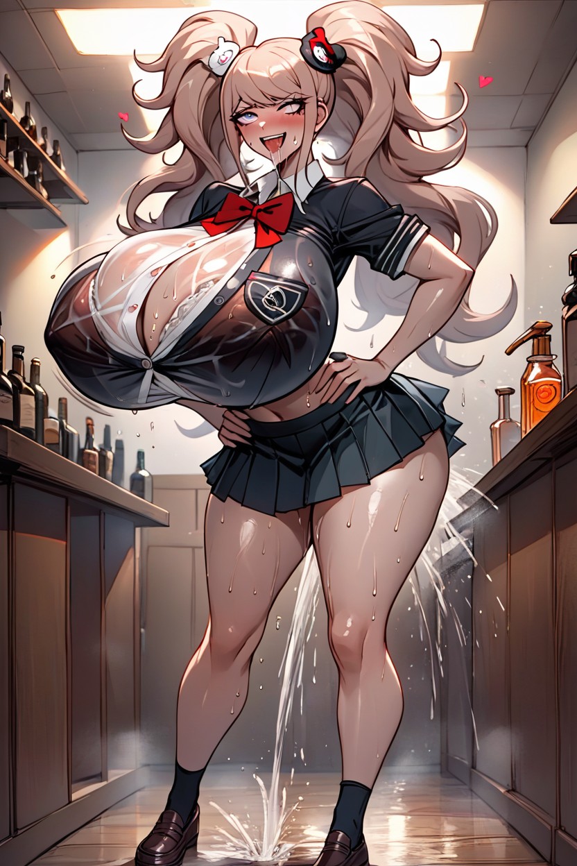 Bar, Tight Clothing, Massive Breasts AI Porn