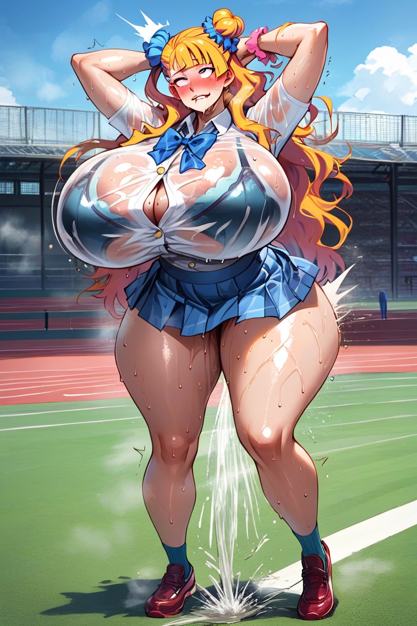 Standing, Drooling, Sweaty AI Porn