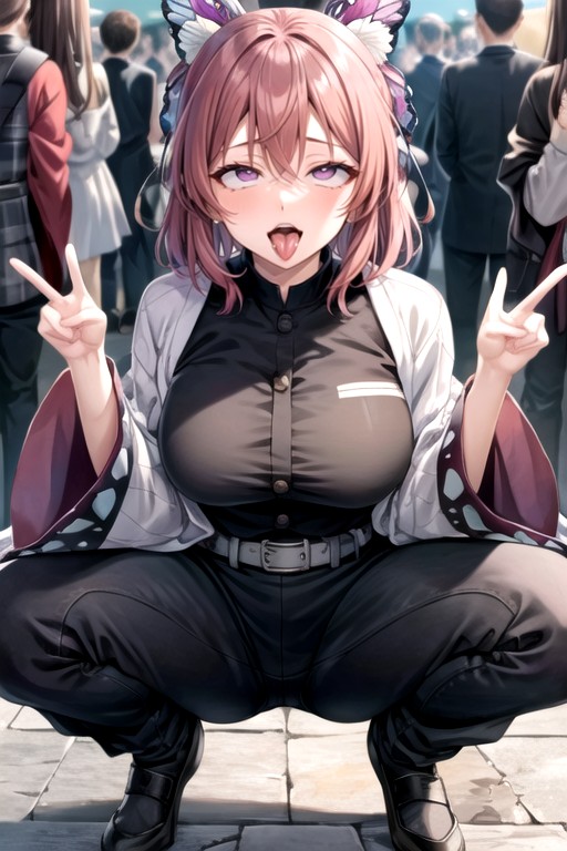 Ahegao, Pink Hair, Pet Pose AI Gay Porn