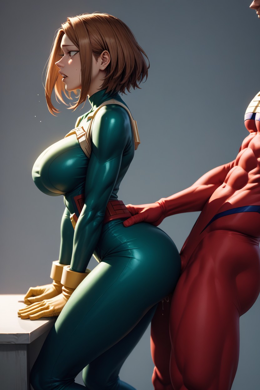 The My Hero Academia, Fucked Doggystyle, Ochako Uruaka Wearing Superhero Suit Furry AI Porn