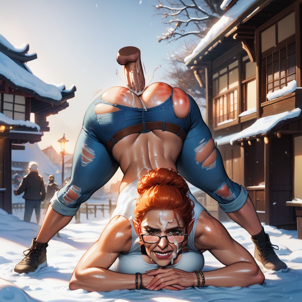 Form Fitting Clothes, Arms Together, Cock Ring AI Porn