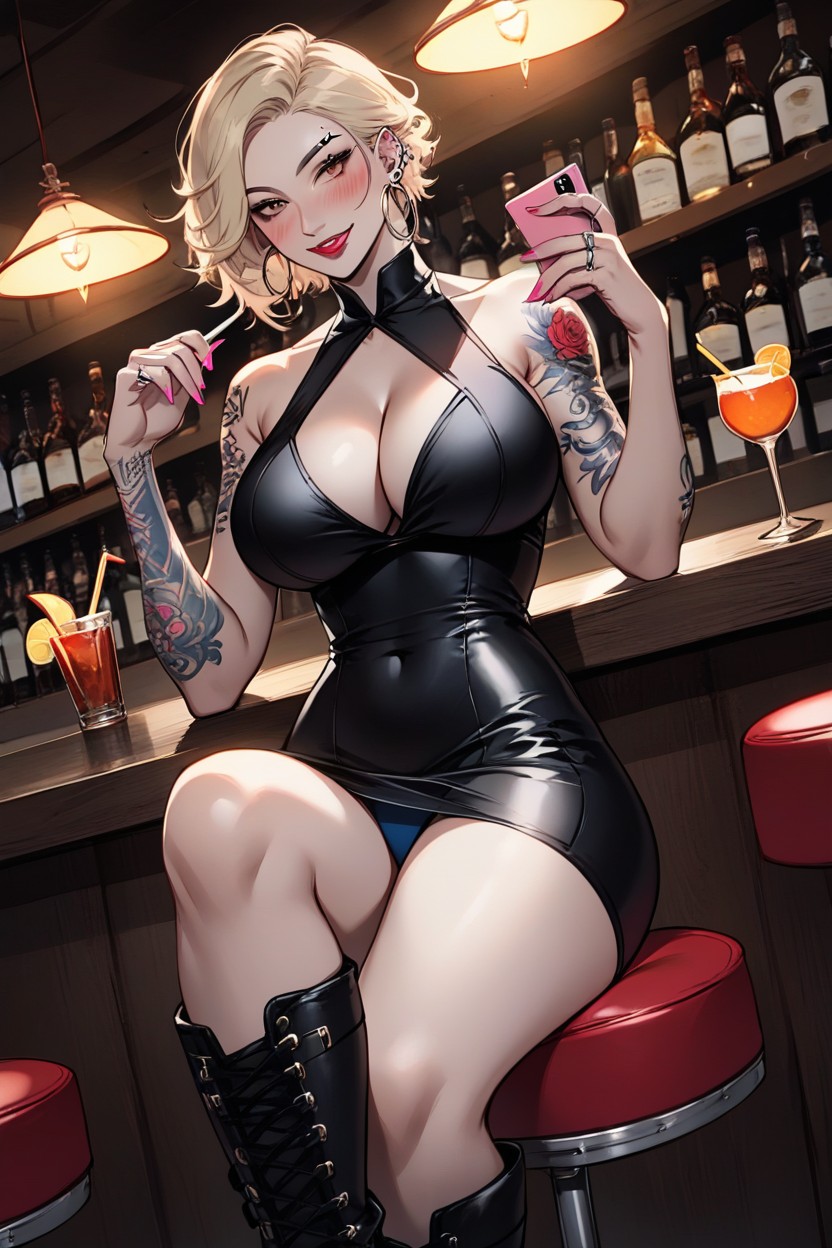 Face Detailed, Phone, Your Eyes Are Marked With Hot Pink Eyeliner And Matte Rose Gold Eyeshadow Hentai AI Porn