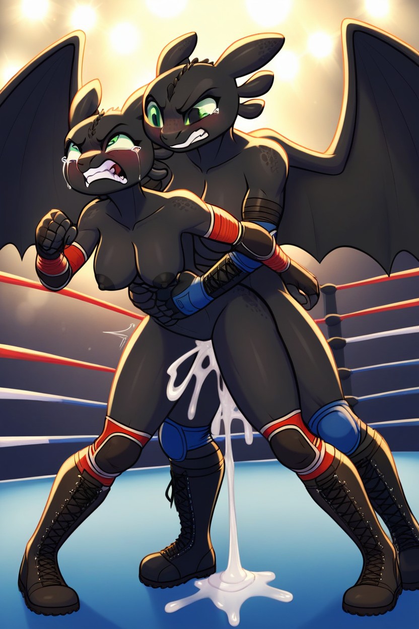 Penetrating Female, Fingerless Gloves, Restraining Female Furry AI Porn