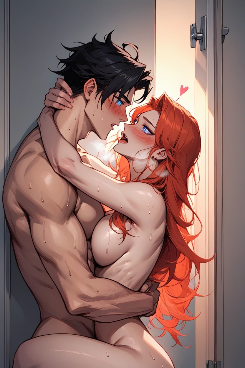 Embaressed, Embrace, Sweaty Hentai AI Porn