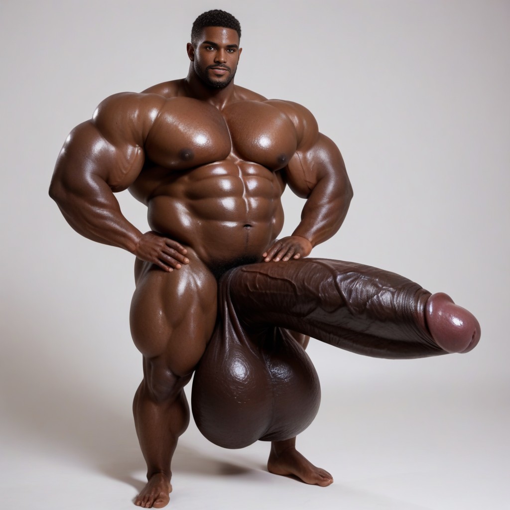 Extremely Large Cock, Cuerpo Completo, Testicles Touching Ground Porno gay IA