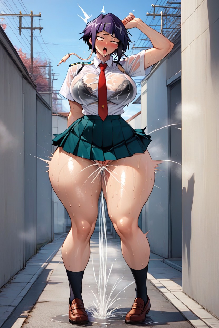 Standing, Sweaty, Wide Hips AI Porn