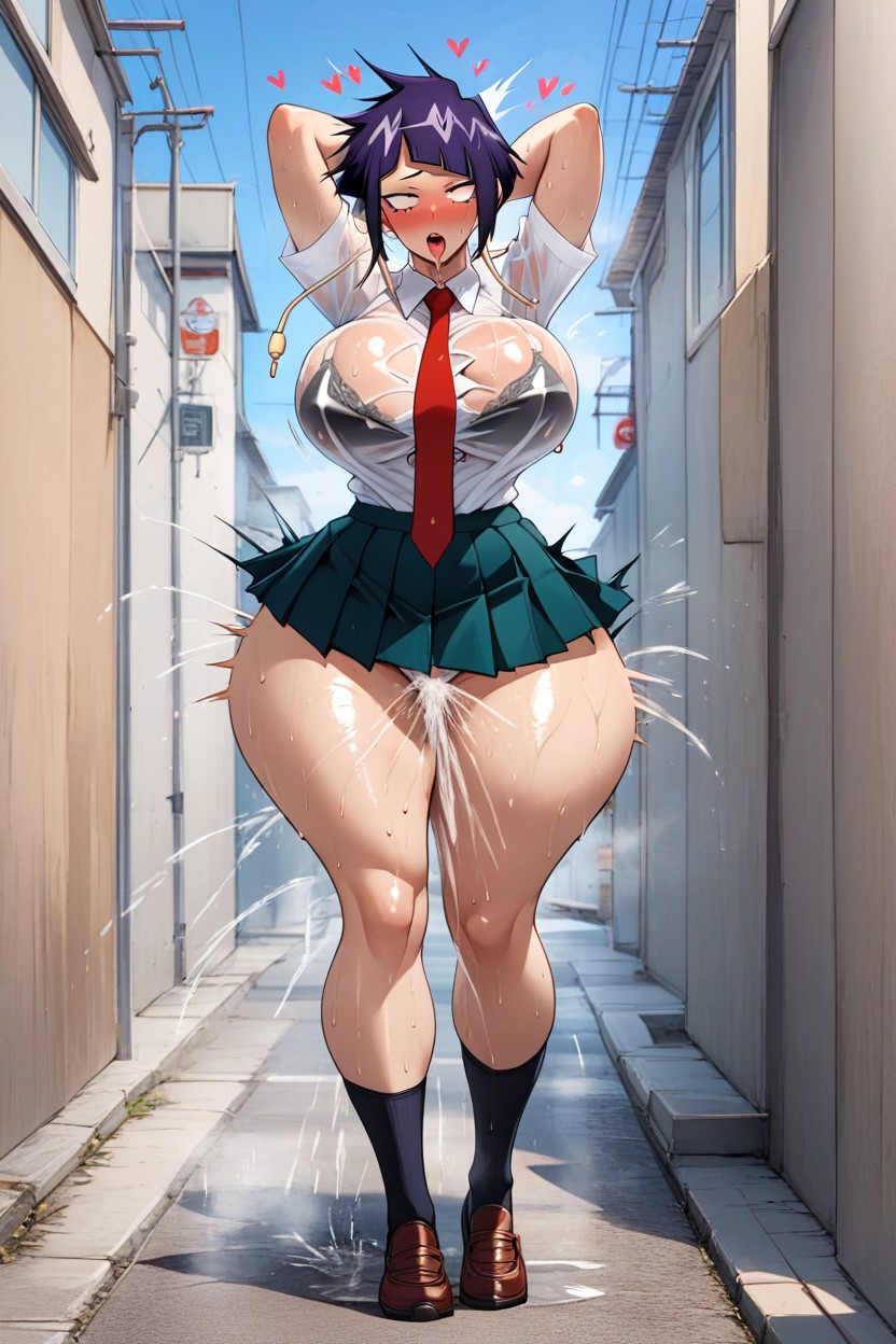 Extreme Ahegao, Messy Sweat, Outdoors AI Porn