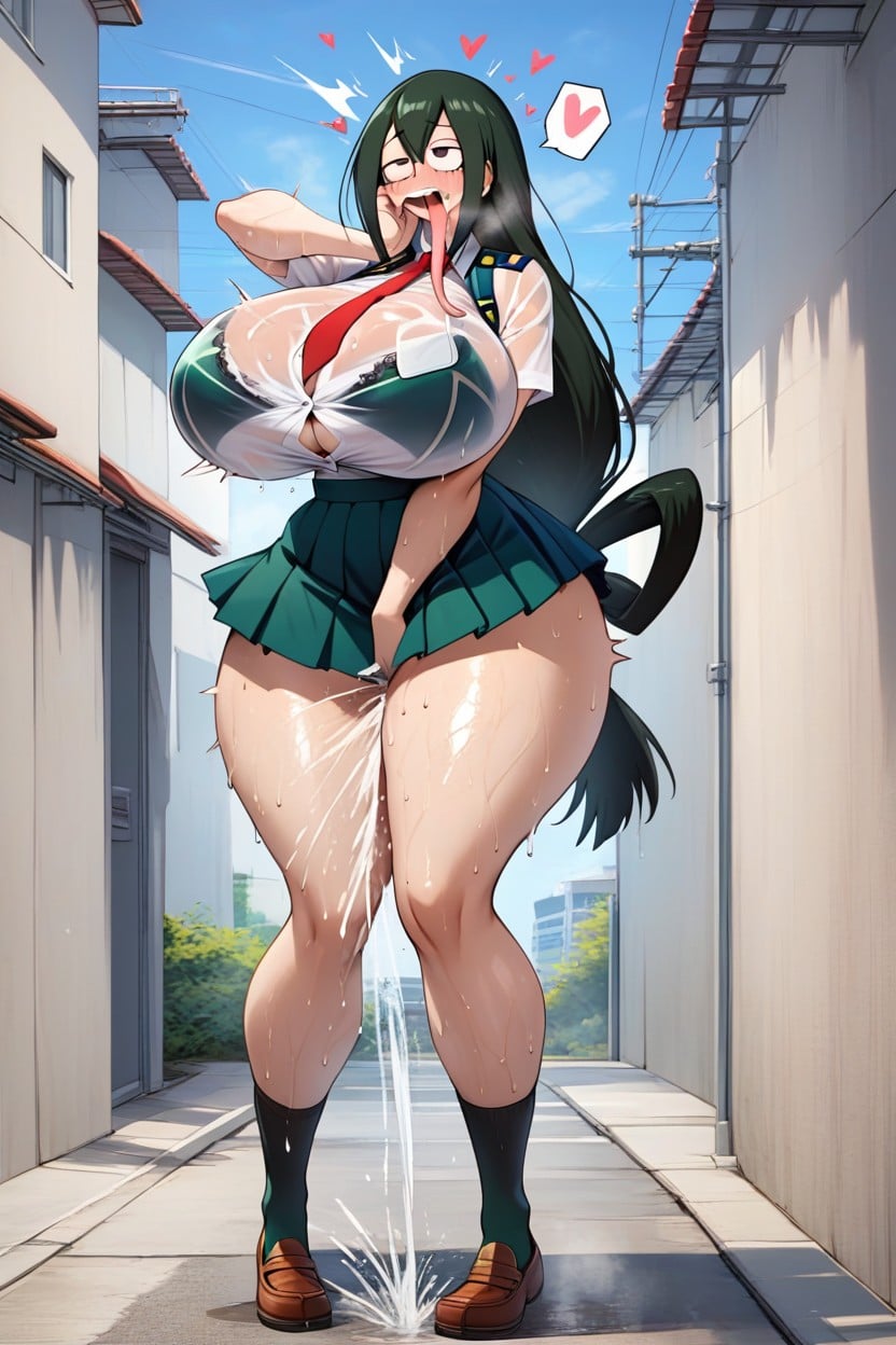 Breast Expansion, Curvy Body, Ua High Uniform AI Porn