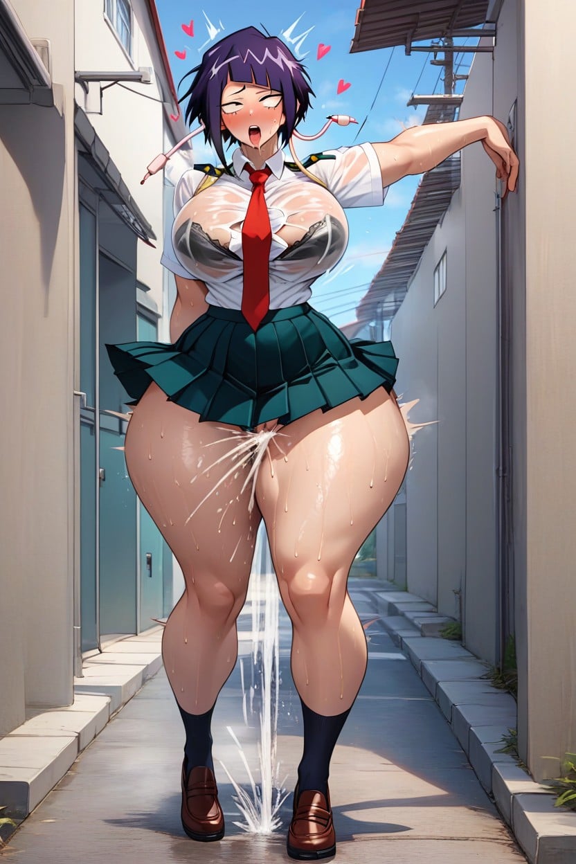 Tight Clothing, Japanese School, Messy Squirt AI Porn