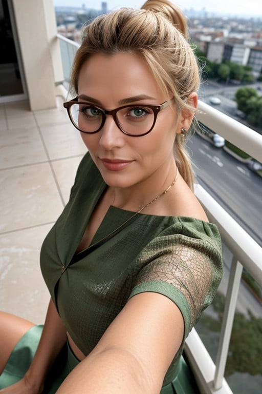 Green Dress, Realistic Selfie, 裙子AI黄片