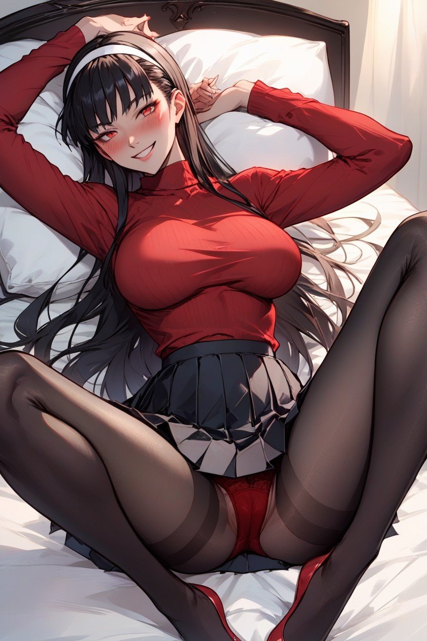 Yukiko Amagi, Leggings, Black Leggings AI Porn