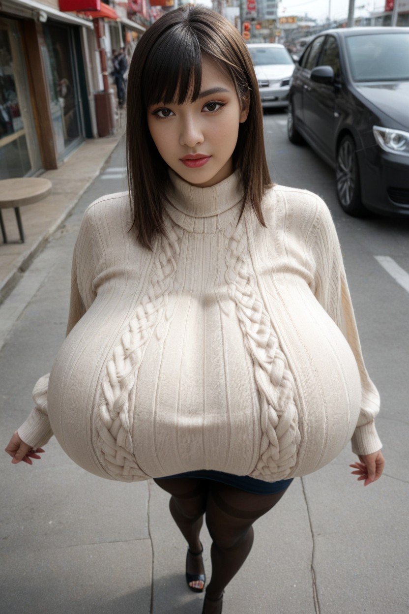 Fully Clothed, 1인, Giant Insane Massive Gigantic BreastsAI 포르노