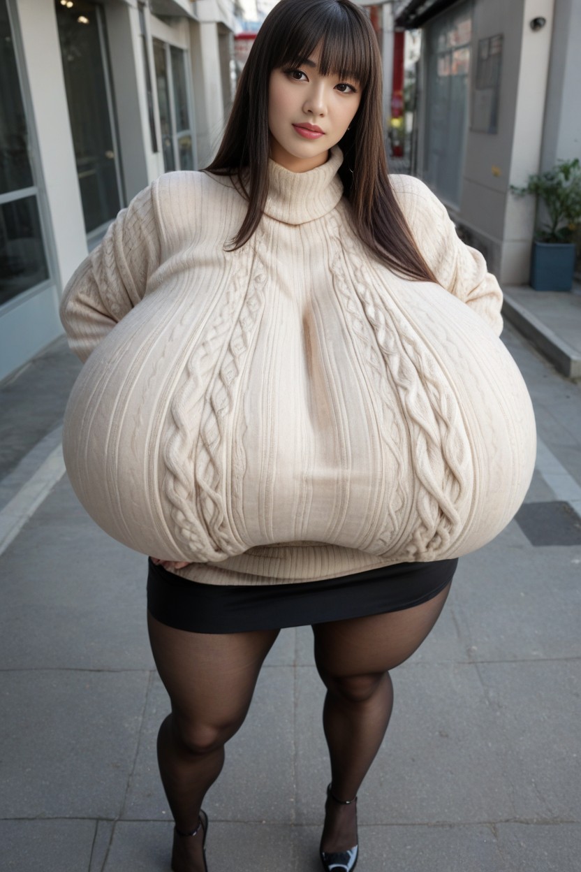 Skinny, Gigantic Breasts, Extreme Hyper Breasts AI Porn