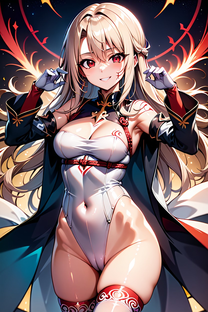 Red Rope, Long Hair, Woman Hentai IA