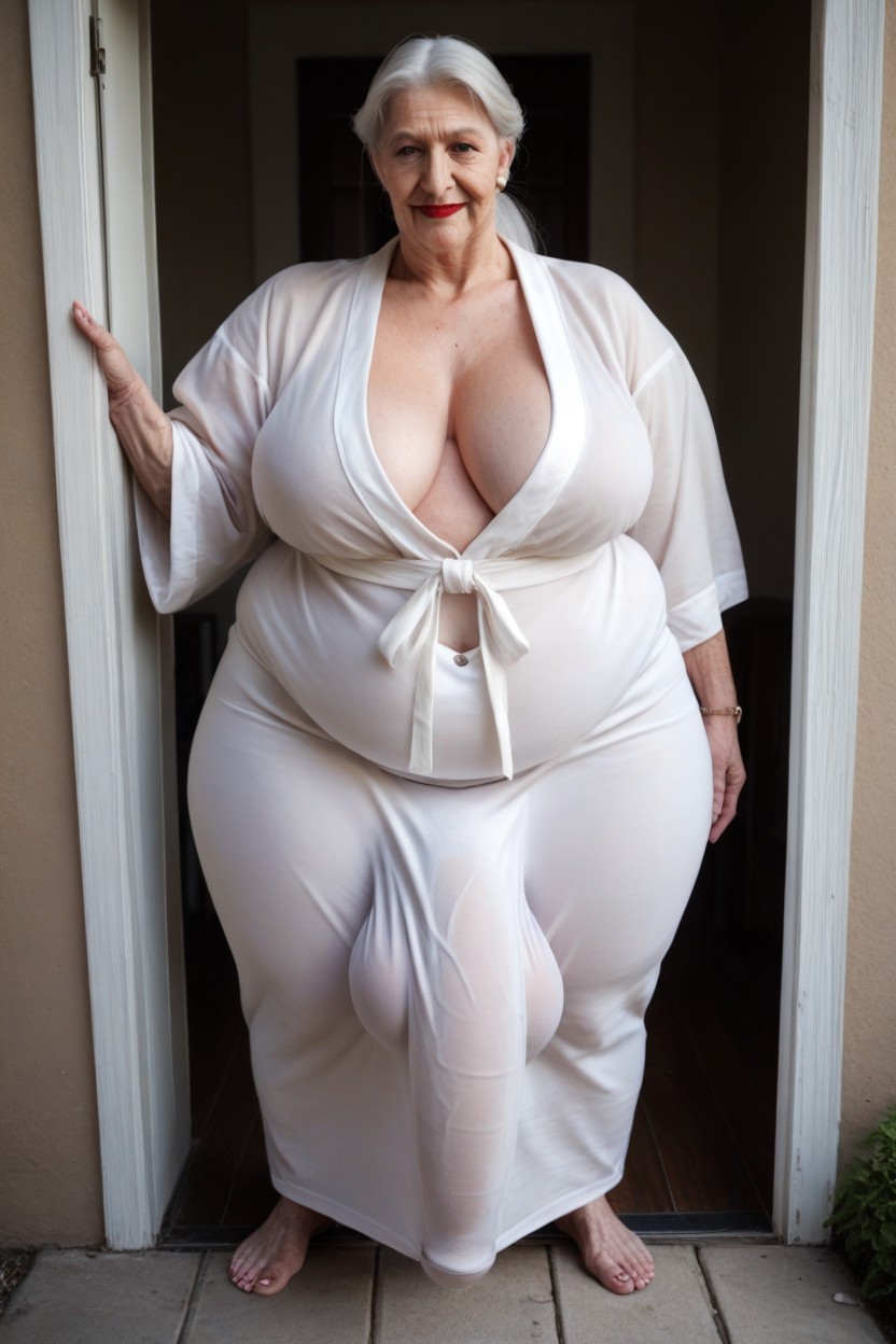Fat, Top Down, Huge Bulge Under Clothing Shemale AI Porn