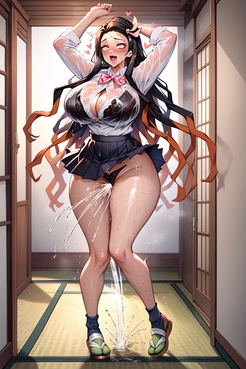 Tatami, Bouncing Line, Buttons On Shirt Stretching AI Porn