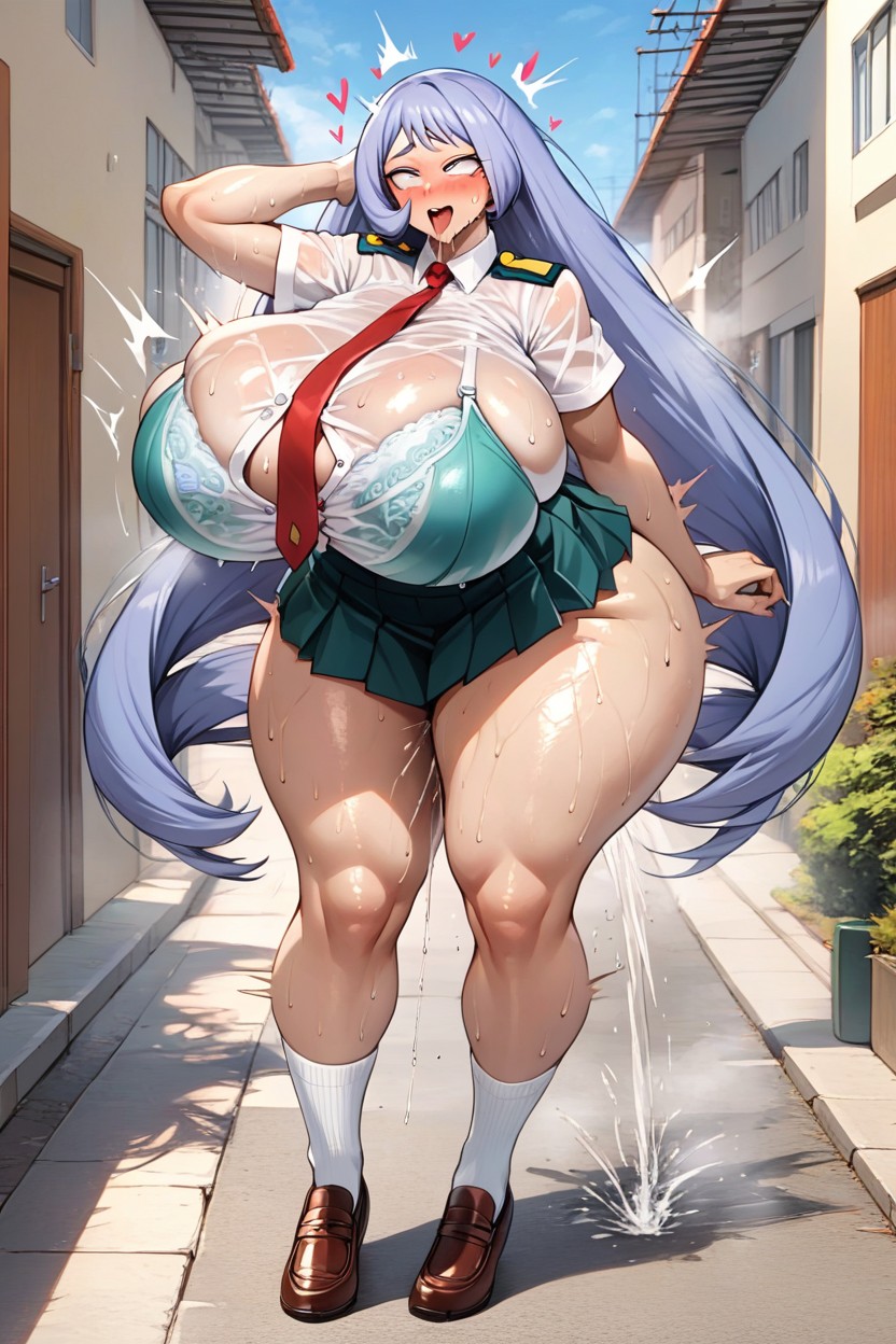 Tie, Massive Breasts, Heart Bubble AI Porn