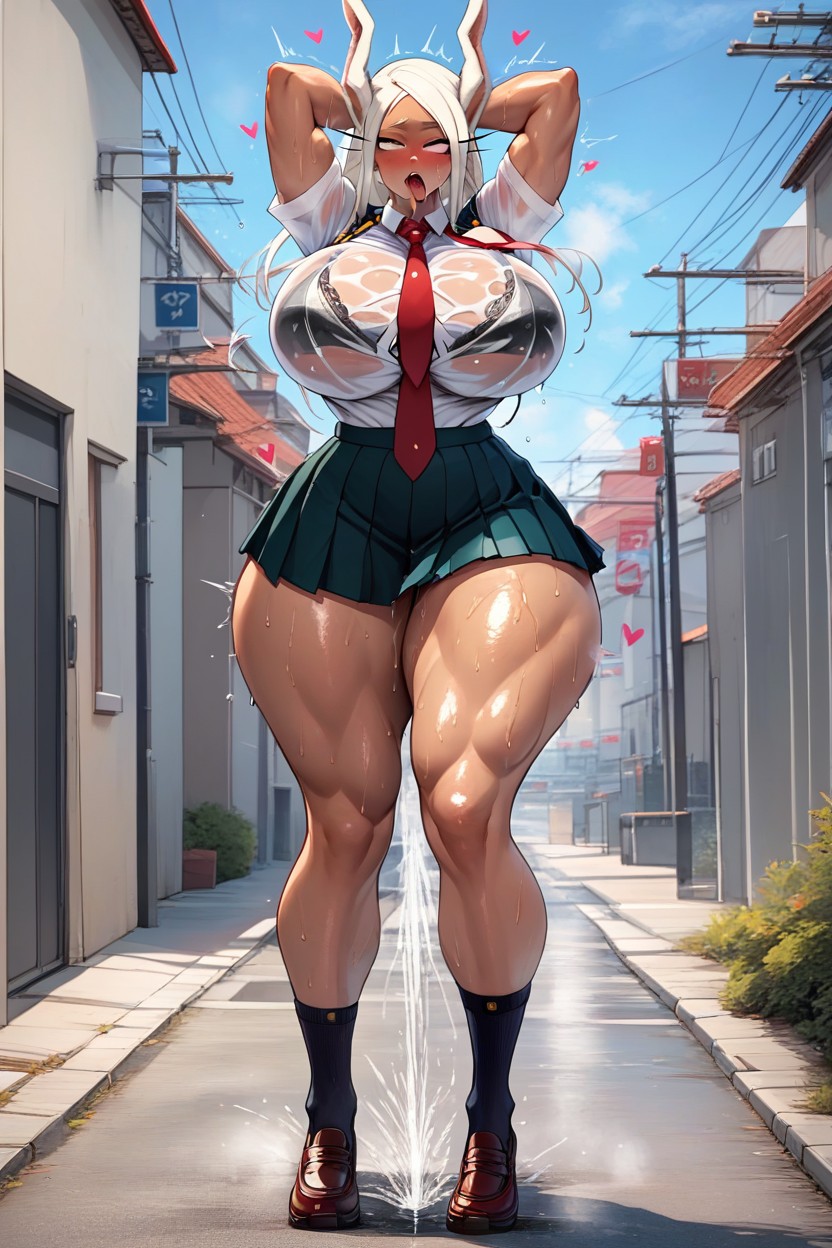 Messy Sweat, Massive Breasts, Hearts Eyes Porno IA
