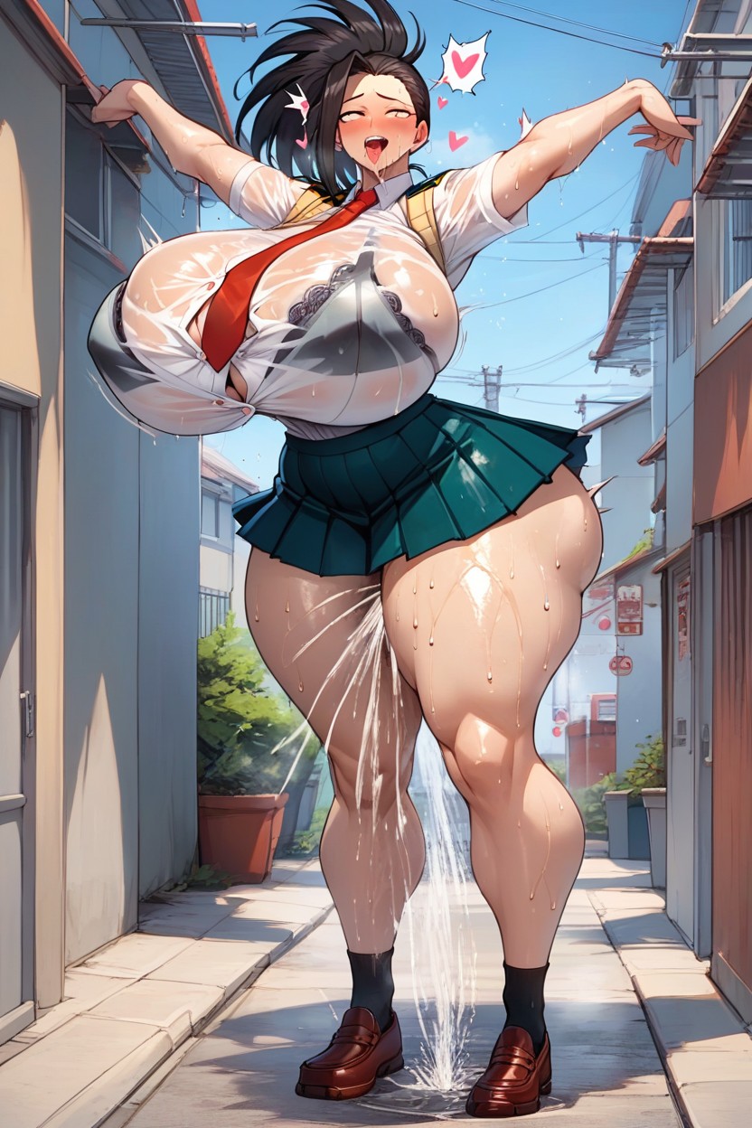Tie, Blushing, Japanese School AI Porn